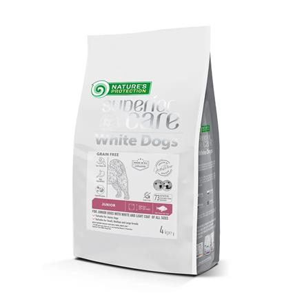 Nature´s P White Dog Junior 4kg Grain Free With White Fish Transparente