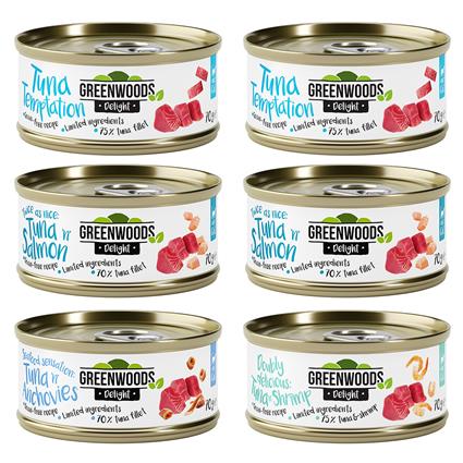 Greenwoods Delight Atum 6 x 70 g - Pack misto de degustação  - Pack misto (4 variedades)