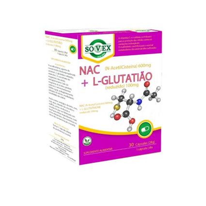 Sovex NAC 600mg + L-Glutatião (reduzido) 100mg 30 cápsulas