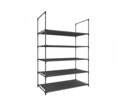 Sapateira de metal prateado com 5 prateleiras thinia home