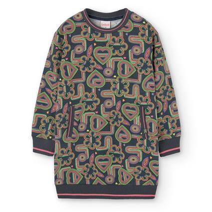 Boboli Fleece Printed Dress Colorido 8 Years