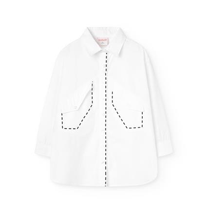 Boboli Poplin Long Sleeve Shirt Branco 12 Years