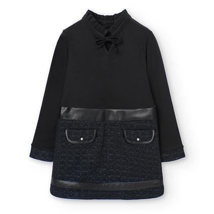 Boboli Combined Dress Preto 16 Years