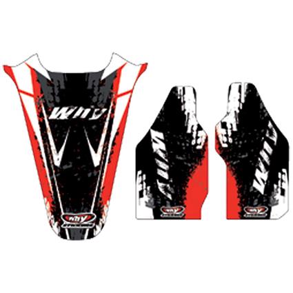 Why Stickers Honda Cr85r 2003-2007 Rear Fender Graphics Kit Vermelho