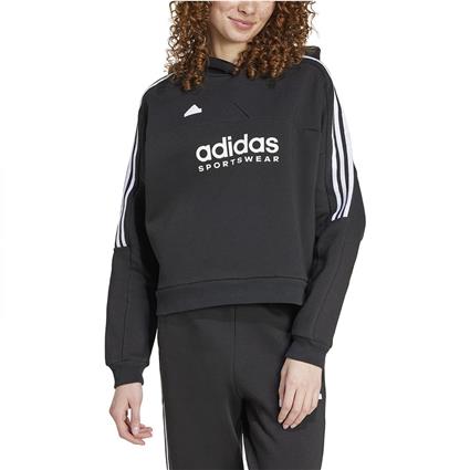 Adidas Tiro Cut 3 Stripes Fleece Hoodie Preto XL / Regular Mulher
