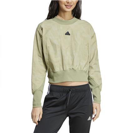 Adidas Z.n.e. Woven Sweatshirt Verde S Mulher