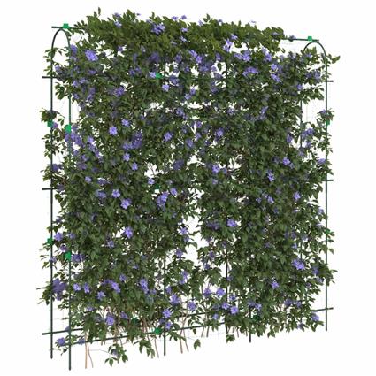 vidaXL Treliças jardim p/ plantas trepadeiras 2 pcs estrutura em U aço