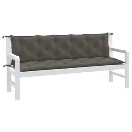 vidaXL Almofadões banco jardim 2pcs 180x50x7cm mesclado tecido