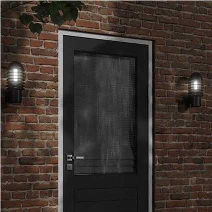 vidaXL Candeeiro de parede para exterior aço inoxidável preto