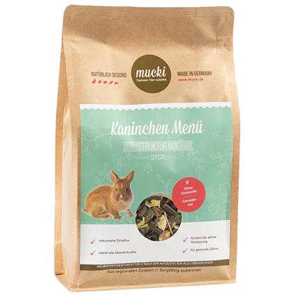 Mucki Menu estruturas mistas para coelhos  - Pack económico: 2 x 1,5 kg