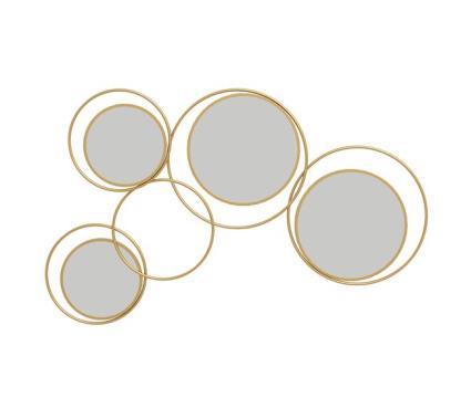 Decoração de parede metal e vidro homcom, casa - decoração