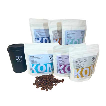 Kom Coffee Pack Cervino 6x100g Coffee Beans Transparente