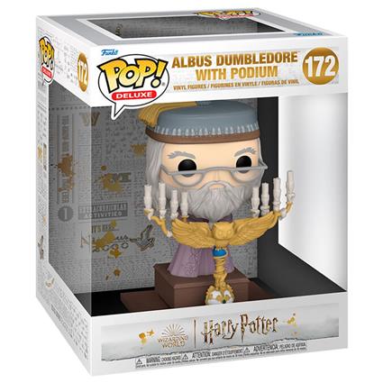 Funko Pop Deluxe Harry Potter And The Prisioner Of Azkaban Dumbledore With Podium Transparente