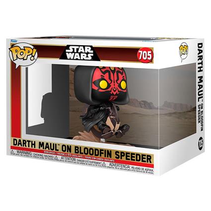 Funko Pop Rides Deluxe Star Wars Darth Maul On Bloodfin Speeder Transparente