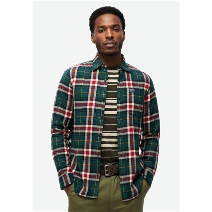 Superdry Lumber Long Sleeve Shirt Verde 2XL Homem