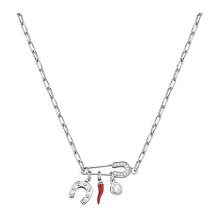 Le Petite Story Friendshipsafety Pin Necklace Prateado  Homem