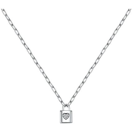 Le Petite Story Padlock Necklace Prateado  Homem