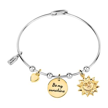 Le Petite Story Bangle Sun Charms Bracelet Dourado  Homem