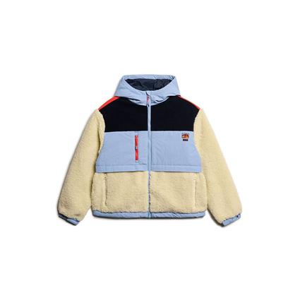 Superdry Fleece Jacket Beige M Mulher