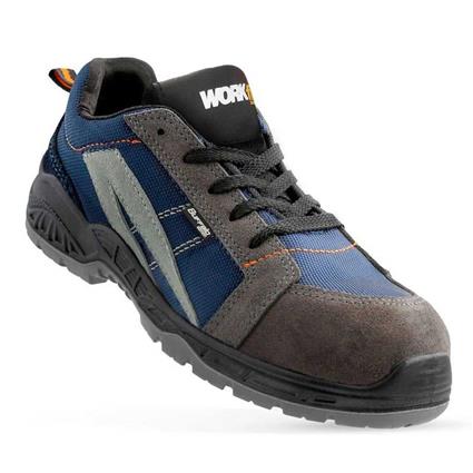 Workfit Buffalo S1p Src Safety Shoes Castanho,Azul,Cinzento EU 42
