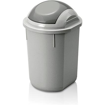 7hsevenon Round Trash Can With Lid 22l Prateado