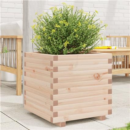 vidaXL Vaso/floreira de jardim 50x50x49,5 cm madeira de pinho maciça