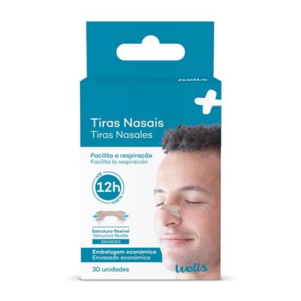 Tiras Nasais Tamanho Grande Wells 30 un