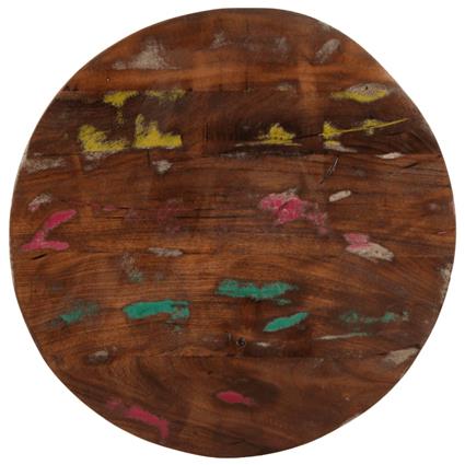 vidaXL Tampo de mesa redondo Ø60x3,8cm madeira recuperada maciça