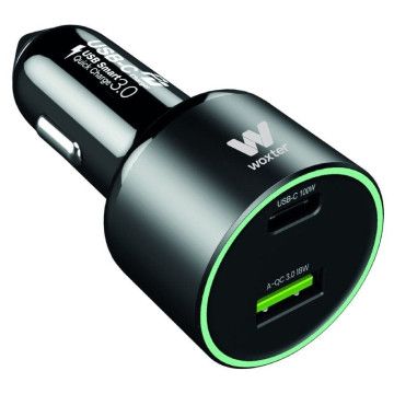 Carregador de carro Woxter PE26-182/ 1xUSB Tipo-C/ 1xUSB/ 100W