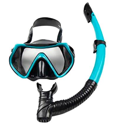 Beach Line Adult Diving Goggle And Respirator Set Azul