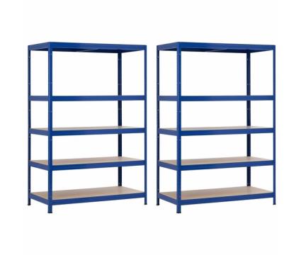 Pack 2 prateleiras modulares com 5 prateleiras ajustáveis ??o91