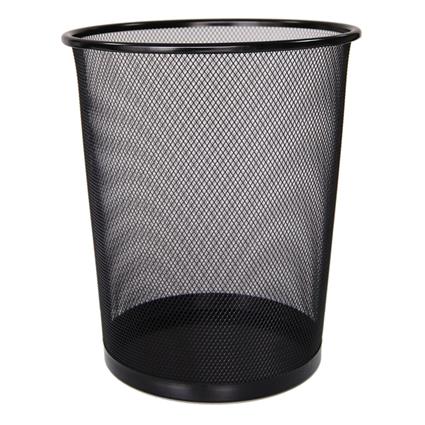 SIMPLY Cesto para Papel Redondo, Mesh, Preto