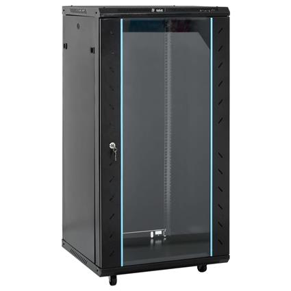 vidaXL Armário bastidor 22U c/ pés giratórios 19' IP20 60x60x120 cm