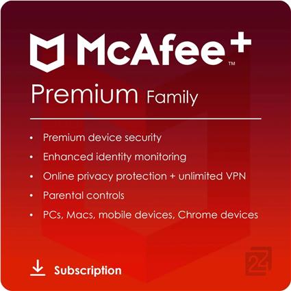 McAfee+ Premium Family Dispositivos Ilimitados / 1 Ano