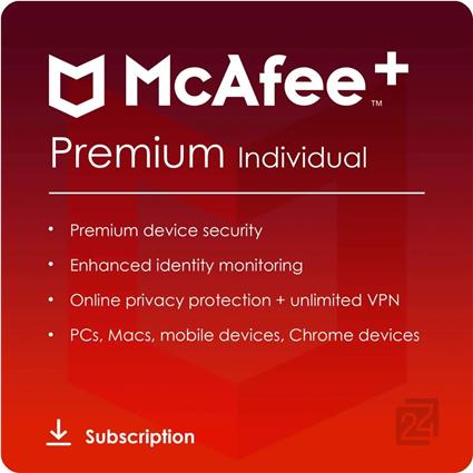 McAfee+ Premium Individual Dispositivos Ilimitados / 1 Ano