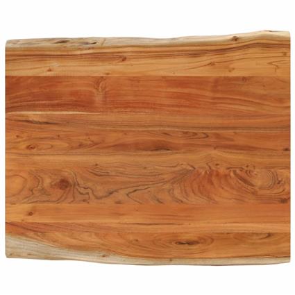 vidaXL Tampo de mesa retangular borda viva 90x80x3,8 cm acácia maciça