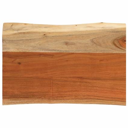 vidaXL Tampo de mesa retangular borda viva 50x40x3,8 cm acácia maciça