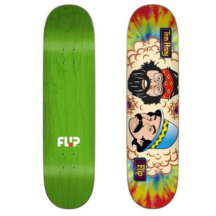 Flip Penny Toms Friends Tie Dye 8.25´´x32.13´´ Skateboard Deck Dourado 32.13 Inches