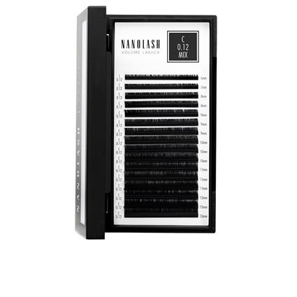 Nanobrow Set of False Eyelashes Volume Lashes 0,12 C #6-13 mm