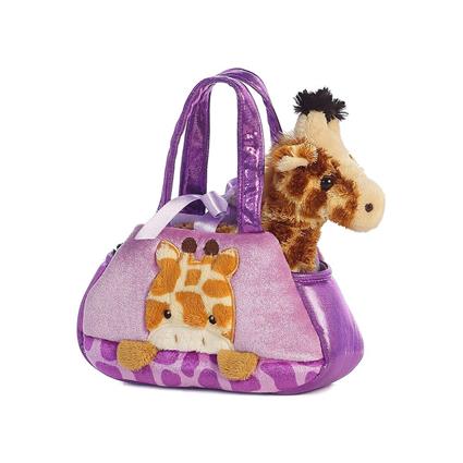 Fancy Pals Aurora Giraffe In A Bag Teddy Rosa 20 cm