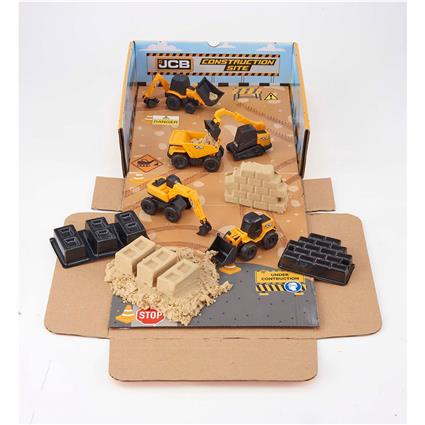 Teamsterz Jcb Mini Machines Playset With Sand And 5 Cars Doll