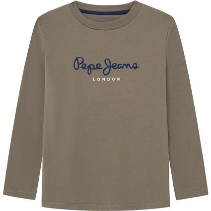 Pepe Jeans New Herman N Long Sleeve T-shirt Beige 12 Years Rapaz