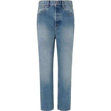 Pepe Jeans Straight Fit High Waist Jeans Azul 26 / 28 Mulher