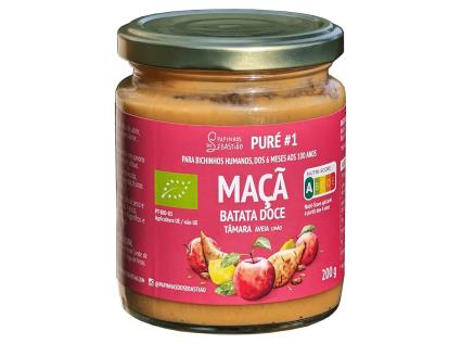 Puré Bio Papinhas Do Sebastião Maça Batata Doce Aveia Tâmara Limão 200g