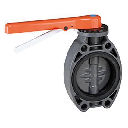 Cepex 46647 Pvc-u Ø250 Butterfly Valves Std Series Epdm O-rings Zinc Plated Steel Shaft Laranja