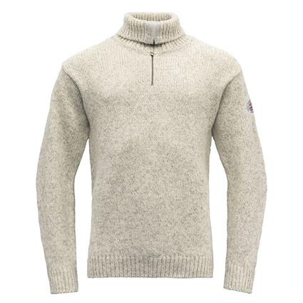 Devold Of Norway Nansen Wool Zip Neck Sweater Beige XL Homem