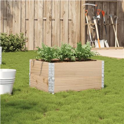vidaXL Vaso/floreira de jardim 80x60 cm madeira de pinho maciça