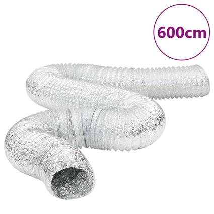 vidaXL Conduta de ventilação 6 m Ø20 cm alumínio