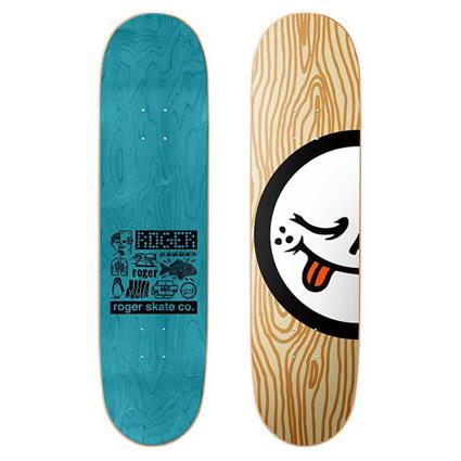 Roger Half Woodgrain 8.125x31.60´´ High Concave Skateboard Deck Dourado 31.60 Inches