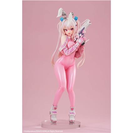 Hobby Sakura Pvc 1/6 Super Bunny Illustrated By Dduck Kong Limited Edition Original Illustration Statue 28 Cm Rosa